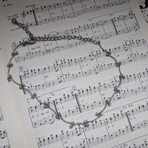 Elegant Silver Beaded Necklace